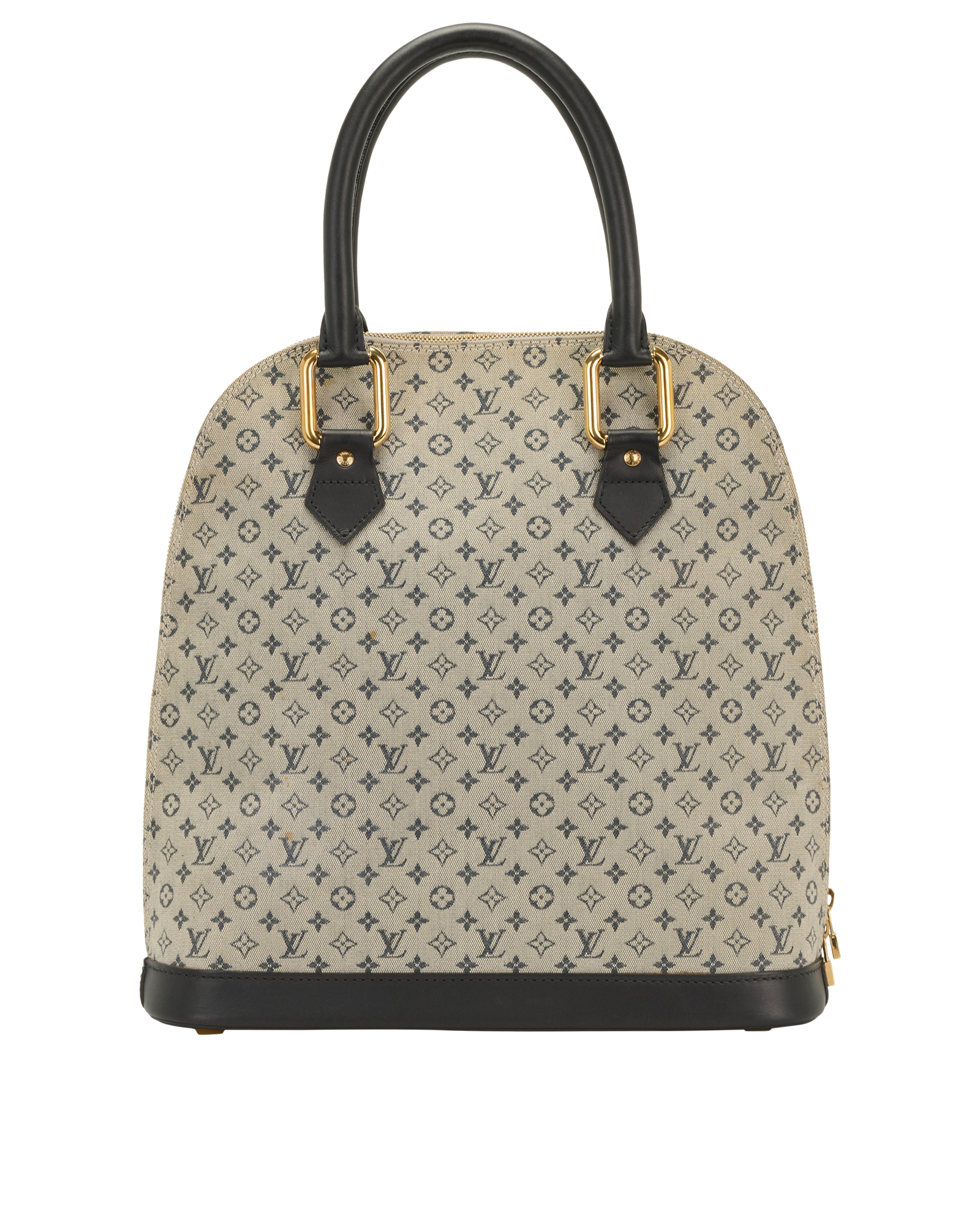 Mini Lin Alma Haut, &pound;450, Handbags, Blue/Grey, Canvas, Back view